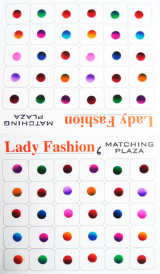

Lady Fashion Rainbow Matching Plaza 2901201706 Forehead Multicolor Bindis(Double Shaded)