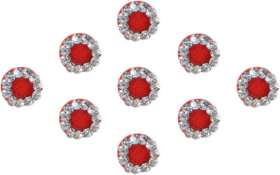 

Instabuyz Golden Stone Forehead Red Bindis(Fancy Bindi)