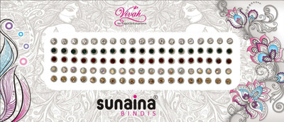 

Sunaina VIVAH COLLECTION 5 IN 1 FOREHEAD Multicolor Bindis(Fancy Design)