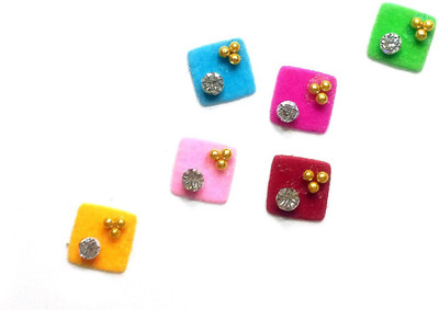 

Fashion Max Square Rainbow with Crystal Forehead Multicolor Bindis(Fancy Design)