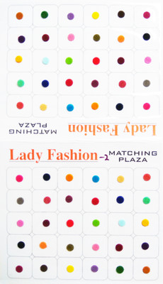 

Lady Fashion Colourful Multi Matching Plaza 1110201601102 Forehead Maroon Bindis(Stick on)