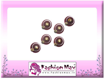 

Fashion Max Sober High Society with Golden Crystal Forehead Maroon Bindis(Fancy Design)