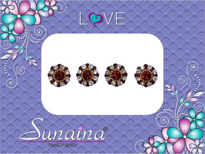 

Sunaina Love Collection Forehead Maroon Bindis(Fancy Design)