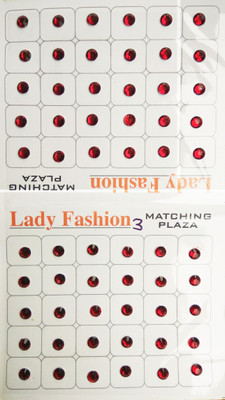 Lady Fashion Kundan Matching Plaza 0111201603 Forehead Maroon Bindis(Stone)