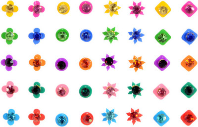 

Instabuyz Golden Stone Forehead Multicolor Bindis(Fancy Bindi)