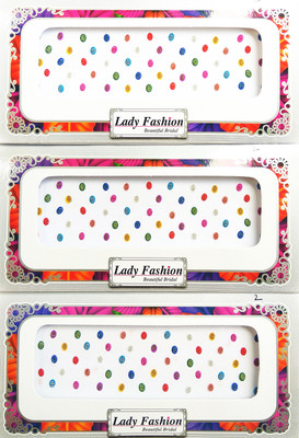 

Lady Fashion Beautiful Bridal 0502201703 Forehead Multicolor Bindis(Stick on)