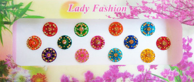 

Lady Fashion Beautiful Fancy 2810201601 Forehead Multicolor Bindis(Stick on)