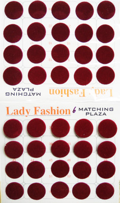 

Lady Fashion Matchng Plaza 1110201615 Forehead Maroon Bindis(Stick on)