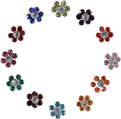 

Instabuyz Golden Stone Forehead Multicolor Bindis(Fancy Bindi)