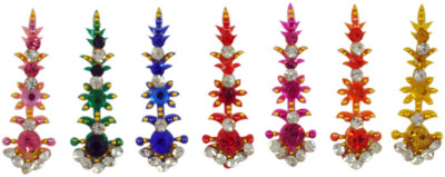 

Instabuyz GOLDEN STONE FOREHEAD Multicolor Bindis(FANCY BINDI)