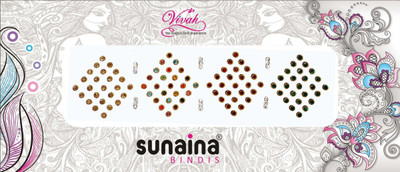 

Sunaina VIVAH COLLECTION 4 IN 1 FOREHEAD Multicolor Bindis(Fancy Design)