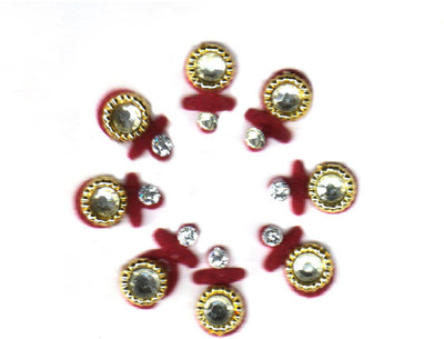

Fashion Max Marthi Mulgi Crystal Forehead Red Bindis(Fancy Design)