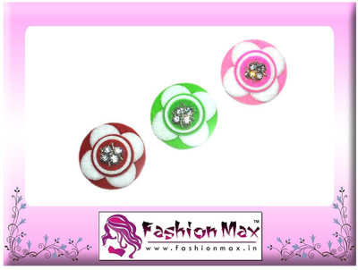 

Fashion Max Lotus Full Moon with Crystal Decoration Forehead Multicolor Bindis(Fancy Design)