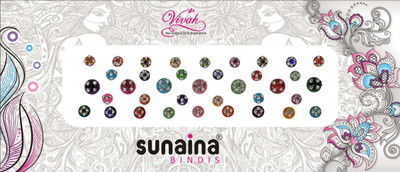 

Sunaina VIVAH COLLECTION ROUND FOREHEAD Multicolor Bindis(Fancy Design)