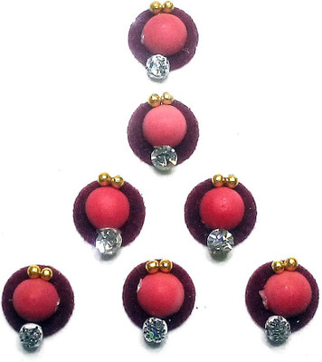

Fashion Max Matt Pearl Finish Forehead Red Bindis(Fancy Design)