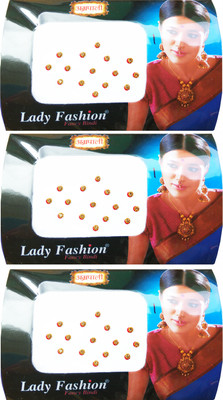 Lady Fashion Amarpali Crystals 2112201601 Forehead Gold Bindis(Stone)