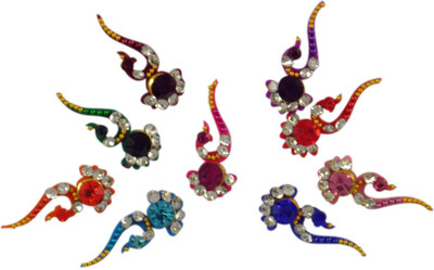

Instabuyz Crystal stones FOREHEAD Multicolor Bindis(FANCY BINDI)