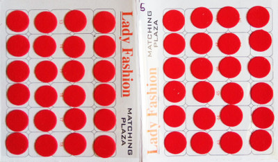 

Lady Fashion Matching Plaza Forehead Red Bindis(Fancy Design)