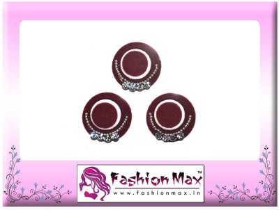 Flipkart - Fashion Max High Society Full Moon Triple Layer with Crystals Forehead Maroon Bindis(Fancy Design)