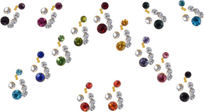 

Instabuyz Golden Stone Forehead Multicolor Bindis(Fancy Bindi)