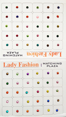 

Lady Fashion Kundan Matching Plaza 0111201604 Forehead Multicolor Bindis(Stone)
