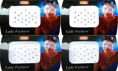 

Lady Fashion Amarpali Crystals 0112201607 Forehead White Bindis(Kundan)
