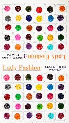 

Lady Fashion Glitter Matching Plaza 0811201604 Forehead Multicolor Bindis(Stick On)