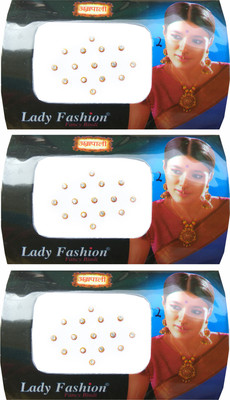 

Lady Fashion Amarpali Crystals 2112201606 Forehead White Bindis(Stone)