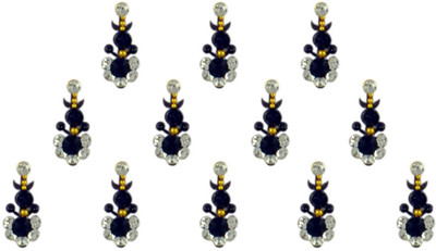 Instabuyz GOLDEN STONE FOREHEAD Multicolor Bindis(FANCY BINDI)