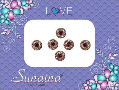

Sunaina Love Collection Forehead Maroon Bindis(Fancy Design)