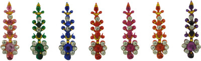 

Instabuyz GOLDEN STONE FOREHEAD Multicolor Bindis(FANCY BINDI)