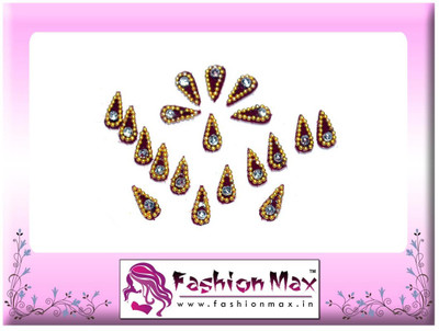 

Fashion Max Red Mini Tika with Stone Forehead Maroon Bindis(Fancy Design)