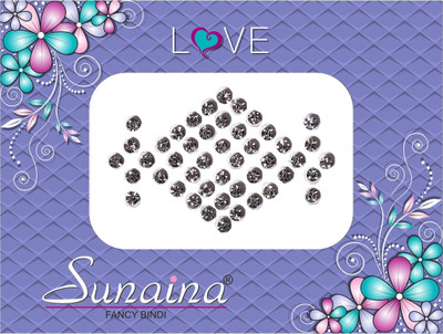 

Sunaina Love Diamond Collection Forehead White Bindis(Fancy Design)