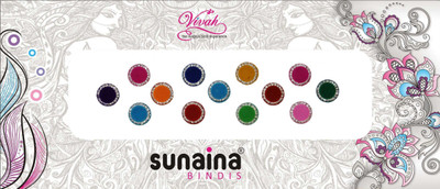 

Sunaina VIVAH COLLECTION ROUND FOREHEAD Multicolor Bindis(Fancy Design)