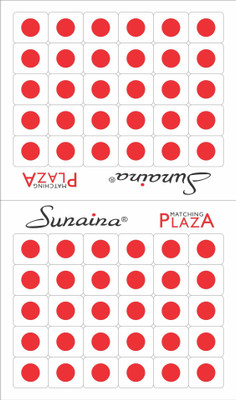 Sunaina MATCHING PLAZA SIZE-4 (PACK OF 5) FOREHEAD Red Bindis(STICK ON)