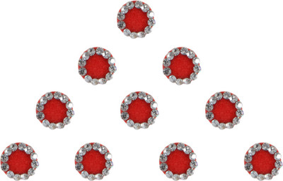 

Instabuyz Golden Stone Forehead Red Bindis(Fancy Bindi)