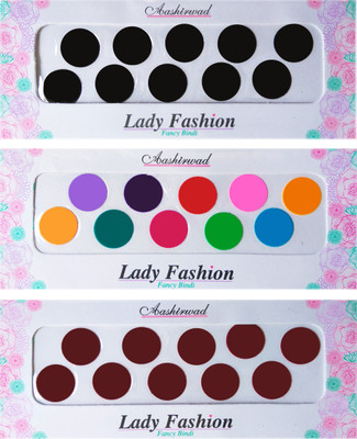 

Lady Fashion Ashirwad Plain Bindi 2710201607 Forehead Multicolor Bindis(Stick on)
