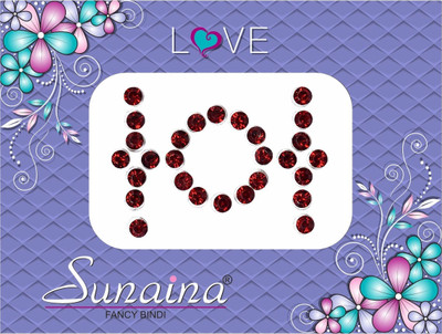 

Sunaina Love Diamond Collection Forehead Maroon Bindis(Fancy Design)