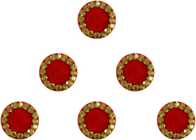 

Instabuyz Golden Stones FOREHEAD Maroon Bindis(FANCY BINDI)