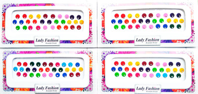

Lady Fashion Beautiful Bridal Delhi Ki Mashoor Bindi 0303201706 Forehead Multicolor Bindis(Trendy)