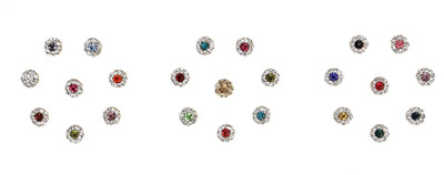 

Instabuyz Round Boundary Stones 23p Women's & Girl's Multicolor Bindis(Fancy Design)