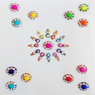 

RP Zircon Bindi Forehead Multicolor Bindis(Everyday use)