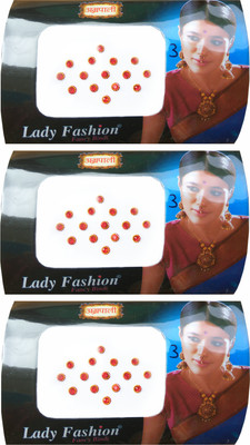 

Lady Fashion Amarpali Crystals 2012201606 Forehead Red Bindis(Kundan)