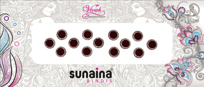 

Sunaina VIVAH COLLECTION ROUND FOREHEAD Maroon Bindis(Fancy Design)