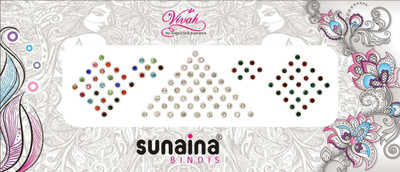 

Sunaina VIVAH COLLECTION 4 IN 1 FOREHEAD Multicolor Bindis(Fancy Design)