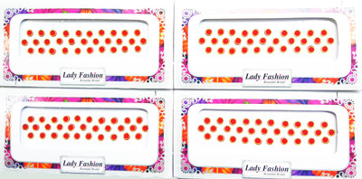 

Lady Fashion Beautiful Bridal Delhi Ki Mashoor Bindi 0303201719 Forehead Red Bindis(Trendy)