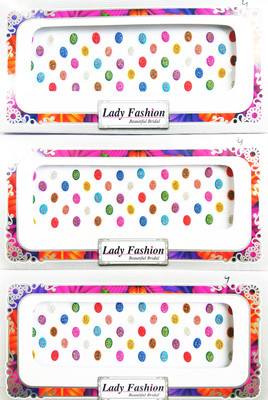 

Lady Fashion Beautiful Bridal 0502201705 Forehead Multicolor Bindis(Stick on)