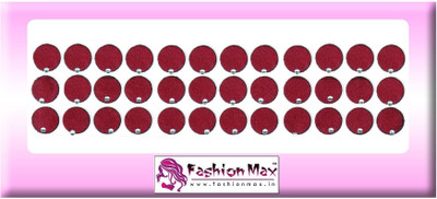 

Fashion Max Full Moon with Crystal Forehead Maroon Bindis(Fancy Design)