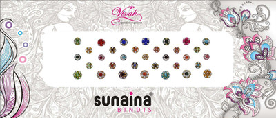 

Sunaina VIVAH COLLECTION ROUND FOREHEAD Multicolor Bindis(Fancy Design)