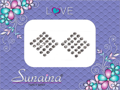 Sunaina Love Diamond Collection Forehead White Bindis(Fancy Design)